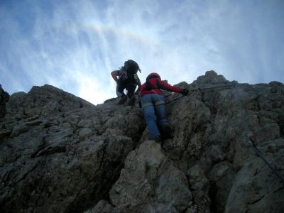 020-Ausgesetzte Kletterei am Suedlichen Schafalpenkopf